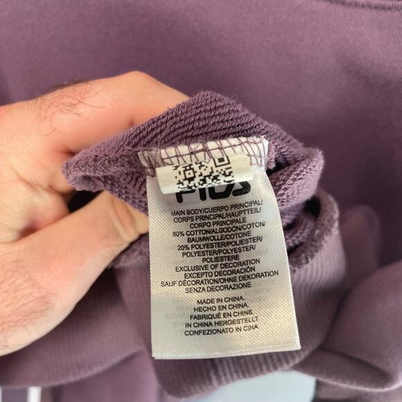Vintage 1990s Fila Womens Small Purple Long Sleeves Pullover Sweatshirt Crewneck - Picture 5 of 6